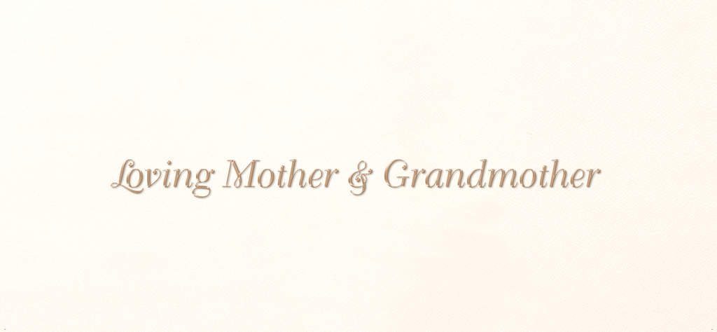 RT Faux (loving mother and grandmother) PROOF